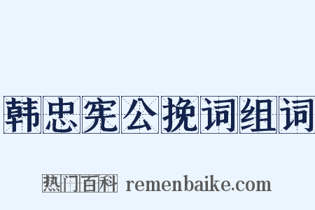 韩忠宪公挽词组词是什么意思的图片
